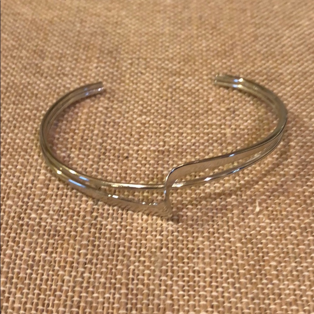 Sterling Silver .925 Double Wave Wrap Bracelet - image 6